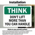 thumbnail image 3 of Don't Lift More Than You Can Handle OSHA Think Vinyl Decal Label 5 Inch x 3.5 Inch - 5 Pack, 3 of 6