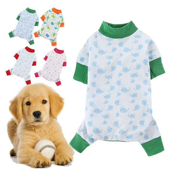 Bobasndm Soft Pure Cotton Dog Pajamas Dog Clothes Pet Jumpsuit Puppy Rompers Pet Dog Daily Party Wear