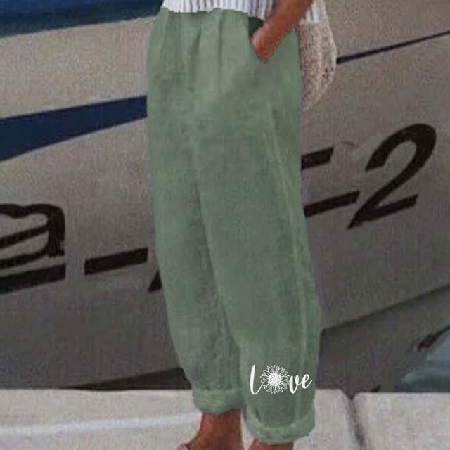 Simua Pantalon Ample pour Femmes Pantalon d'Été Décontracté