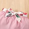 thumbnail image 4 of PatPat 2pcs Kid Girl Floral & Butterfly Print Ruffle Hem Cami Top and Belted Shorts Set, 4 of 6