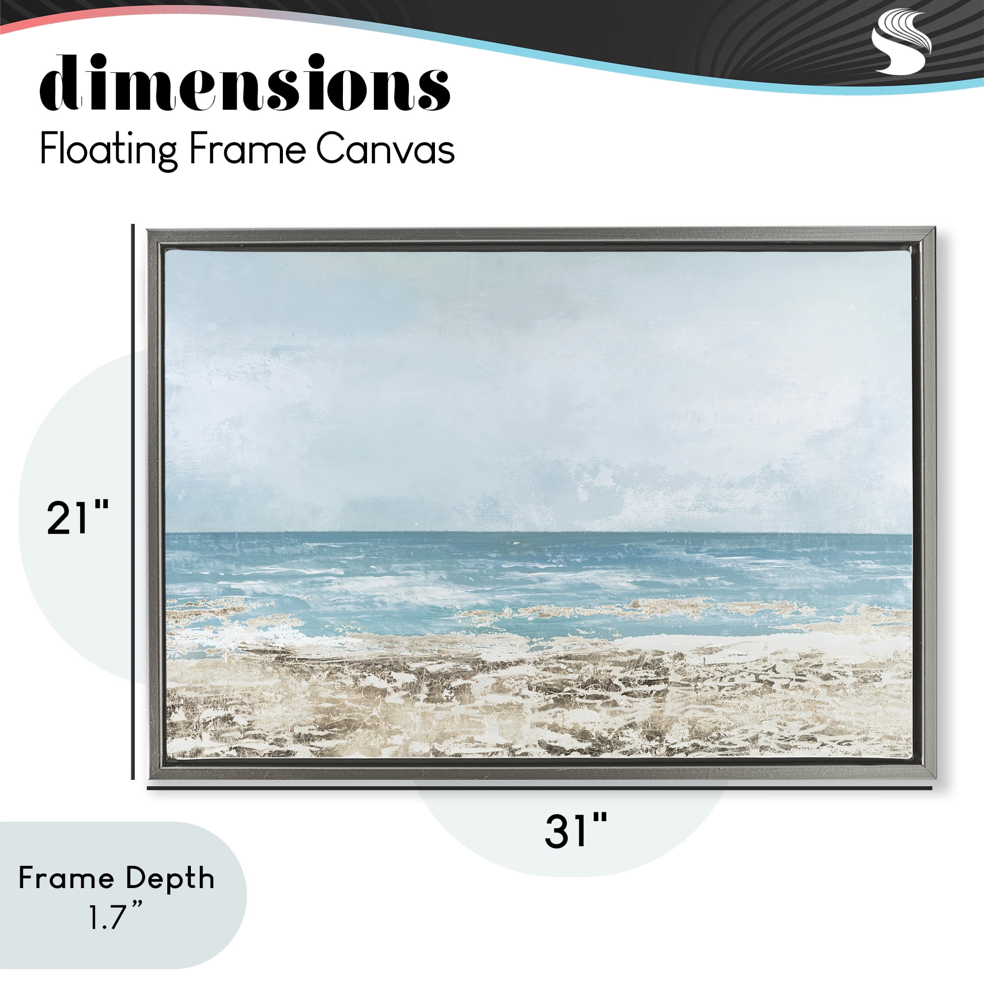 Stupell Industries Peaceful Mood Coastal Scene Gray Framed Floater Canvas Wall Art, design by Lorenzo Collective