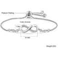 thumbnail image 5 of Pulsera de Plata de Ley 925 para Mujer, Pulsera Corazón Infinito con Circonita Cúbica Pulsera Ajustable para Regalo de Cumpleaños, Regalo del Día de la Madre Joyería de Plata, 5 of 5