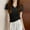 Black, variant on Women New Solid-color V-neck Short-sleeved Casual Top T-shirt