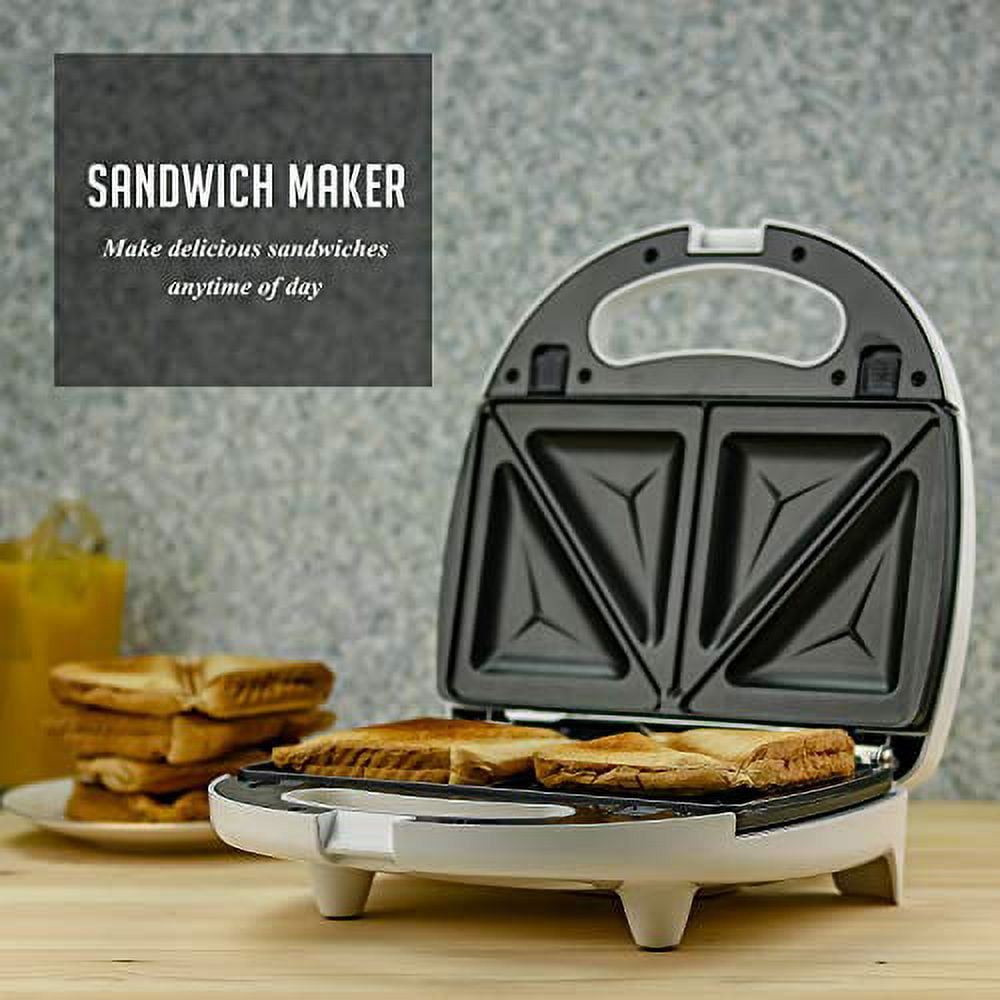 OVENTE 3-in-1 Electric Sandwich Maker with Detachable Non-Stick