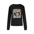 thumbnail image 5 of ibuvkizy Womens Sweatshirt Casual Valentine's Day Printed Long Sleeved Round Neck Top/shirt Black,S, 5 of 8