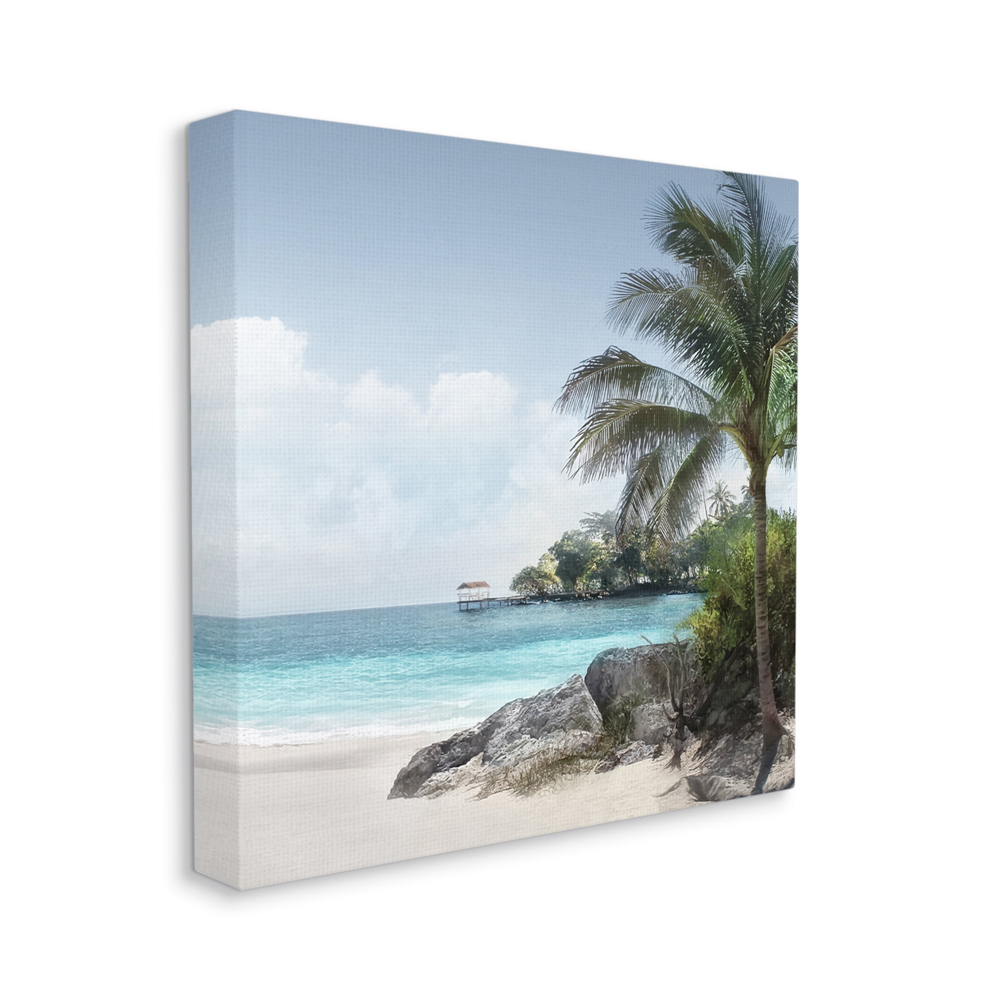 Stupell Industries Tropical Paradise Scenery Nature Photography Gallery Wrapped Canvas Art Print Wall Art, 24 x 24
