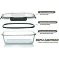thumbnail image 2 of Glass Food Storage Containers with Lids, 24-Piece Glass Meal Prep Containers Set - Airtight Lunch Containers, Microwave, Oven, Freezer and Dishwasher Friendly, 2 of 7