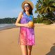 thumbnail image 3 of Fotbe Rainbow Glitter Cute Vestido de Verano sin Mangas para Mujer – Vestido Midi Línea A, Estilo Camiseta Floral, Vestido Playero Casual y Fluido, 3 of 7