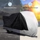 thumbnail image 4 of Funda para motocicleta de poliéster 190T, funda protectora para motocicleta XXXL, color negro y plateado, protección para motocicletas al aire libre contra la lluvia, el viento y el sol, 4 of 5