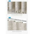 thumbnail image 2 of Boho Farmhouse Shower Curtain, Linen Rustic Weighted Striped Cloth Shower Curtain Set with Tassel, Water Repellent Vintage Country Fabric Shower Curtain for Bathroom, 2 of 6