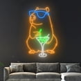 thumbnail image 3 of Handmadetneonsign Capybara Drinking Martini Neon Sign, Capybara Wall Art Decor, Capybara Wall Decor, 3 of 5