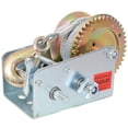 thumbnail image 2 of S-HOME 3500LBS Hand Winch, 32.8FT Blue Strap, Dual-Speed 4:1/2.4:1 Gear, Two-Way Ratchet for Trailer, Boat, ATV, 2 of 11