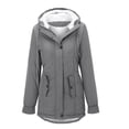 thumbnail image 2 of Abrigo de otoño e invierno, abrigo de algodón de lana de cordero para mujer, abrigo de algodón de franela grueso para mujer, chaqueta con capucha informal para mujer, 2 of 6