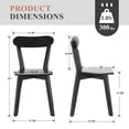 thumbnail image 6 of Dayalane Solid Wood Dining Chairs Set of 4, Mid Century Modern Kitchen Chairs with Curved Open Back, Farmhouse Style for Dining Room, Living Room,Black, 6 of 12