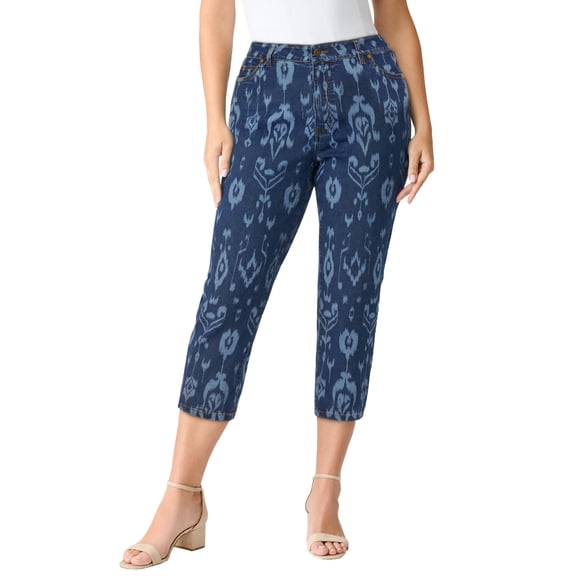 Roaman's Women's Plus Size 24/7 Stretch Capri Jean