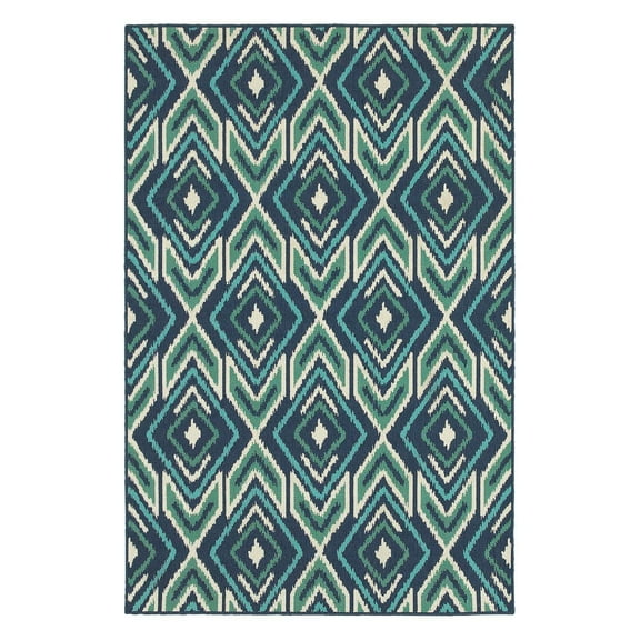 Avalon Home Mackay Ikat Diamonds Indoor/Outdoor Area Rug