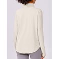 thumbnail image 3 of Pinspark Women's UPF 50+ Sun Shirts Quick Dry Quarter Zip Pullover Long Sleeve Workout Running Golf Beach Tops Loose Fit, 3 of 6
