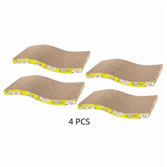 Large S-shaped cat scratching post - a fun toy for bored cats, made of double-sided corrugated cardboard - slip-resistant and scratch-resistant, thickened and durable, suitable for cats.