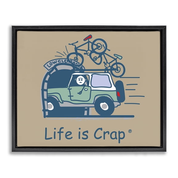 Stupell Industries Contemporary Black Floating Frame Canvas Art, 21 x 17, by LIC