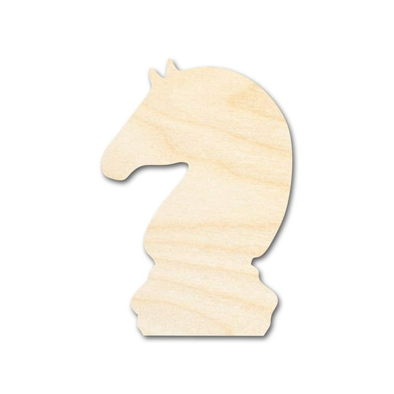 Unfinished Wood Chess Knight Shape 12" / 1/4"