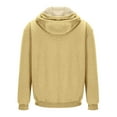 thumbnail image 5 of KHONTS,Men's Sherpa Lined Full Zip Oversized Hoodies Cozy Long Sleeve Hooded Sweatshirts Fall Winter Fashion Warm Outwears with Pockets Yellow XL, 5 of 7