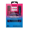 thumbnail image 3 of Liquipel Powertek Neon Two-Tone 6' USB-A to USB-C Cable, Pink and Blue, 3 of 7