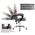 thumbnail image 3 of XINMICS Gaming Chair PU Leather Desk Chair Ergonomic Computer Chair, Gray Pink, 3 of 7