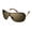 Gold & Brown, variant on Women's 1023SP Metal Shield UV400 Protective Rectangular Fashion Sunglasses, 135mm