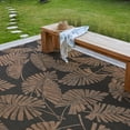 thumbnail image 6 of Reyn Spooner Kona Coast Lua'Ehu Tropical Floral Black Brown Flatweave Indoor/Outdoor Area Rug, 5x8, 6 of 9