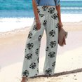 thumbnail image 2 of JURANMO Clearance Sale,Women High Waisted Cotton Linen Palazzo Pants Dressy Trendy Wide Leg Long Lounge Pant Trousers with Pocket, 2 of 7