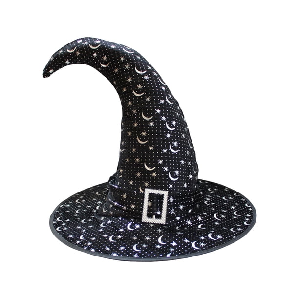 Sombrero de bruja de Halloween Scary Creepy Wide Brim Sombrero puntiagudo Regalo de Halloween para h Meterk Tipo 2