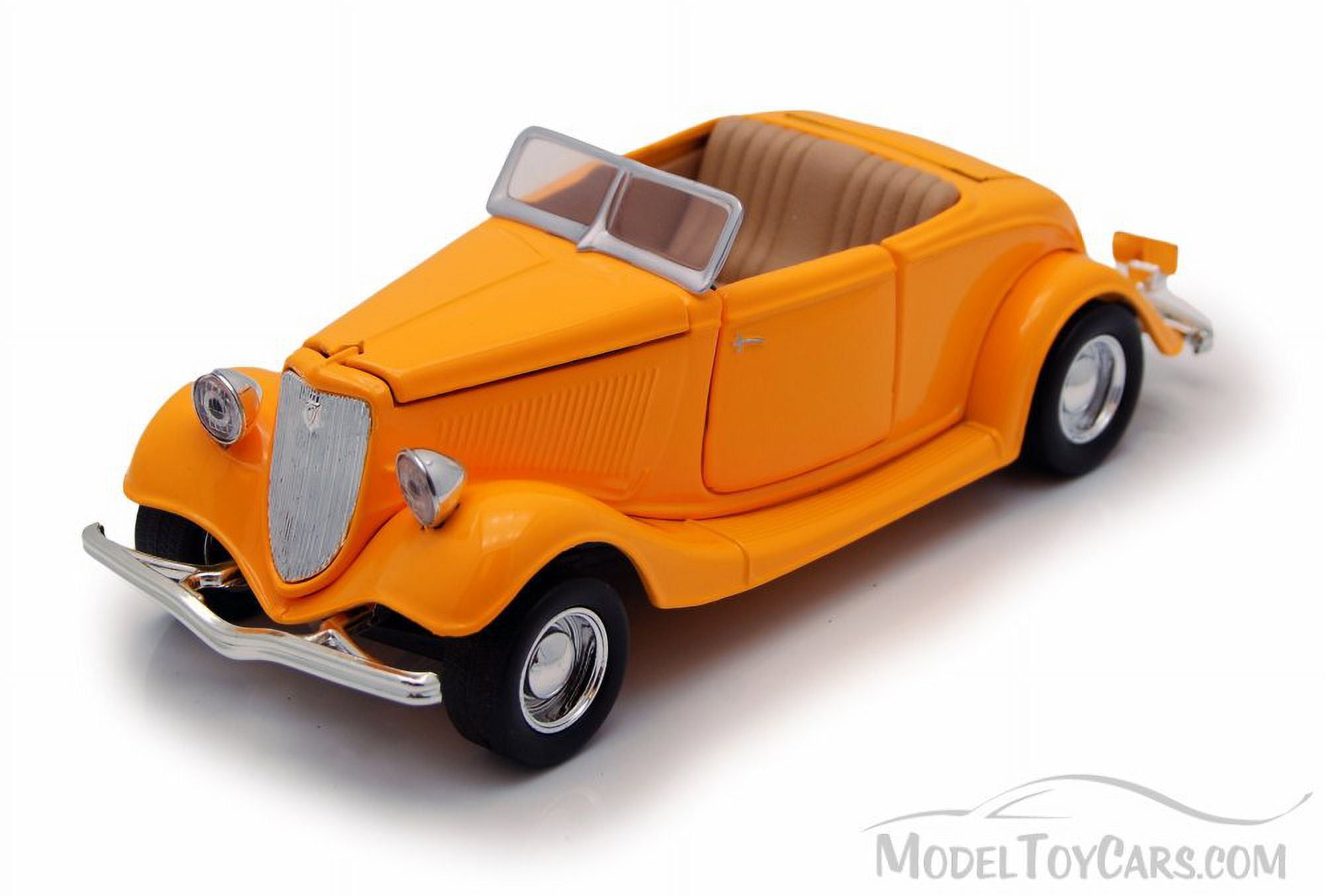1934 Ford Coupe Convertible, Yellow - Motormax Premium American 73218 - 1/24 Scale Diecast Model Car