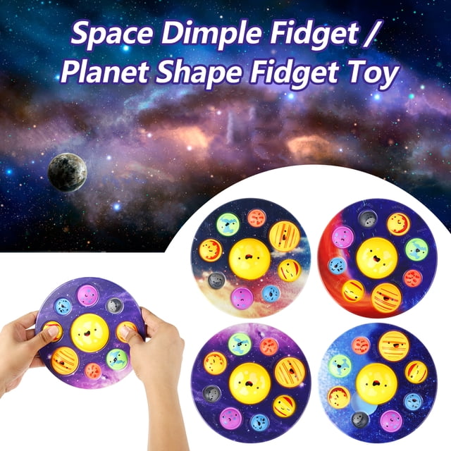 Muyoka Planet Simple Dimple Fidget Popper, Planetas para niños Juguetes del sistema solar, Simple Dimple Fidget Toys Púrpura Amarillo Azul Naranja Muyoka Hogar