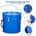 thumbnail image 3 of QinaQin Fryer Grease Bucket 8 Gal, Oil Disposal Caddy with Filter Bag, Lock Clips and Rust-Proof Coating, 3 of 8