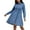 Blue, variant on Women's Button-Down Tiered Denim Shirt Dress- Large ,Blue