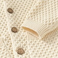 thumbnail image 5 of Krdevn Boys Knitted Sweater Cardigan Autumn Winter Coats for Toddlers Soft Warm Round Neck Outerwear Jacket,Kids Clothing,12-18 Months, 5 of 8