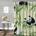 BCIG Panda Bear Bamboo Leaf Bathroom Decoration Set with Hook, Colorful