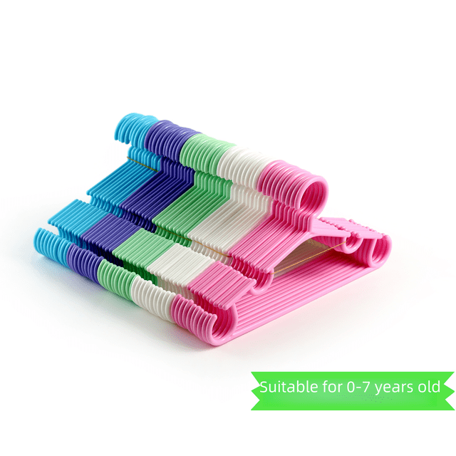 Percha de plástico para niños, de color caramelo, antideslizante, de doble uso, para secar y mojar, para bebés, para colgar ropa de bebé