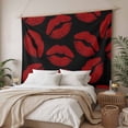 thumbnail image 3 of Red Lips Large Tapestry for Bedroom Wall Hanging Tapestry, Modern Abstract Romantic Texture Aesthetic Ceiling Backdrop Tapestries Poster Blanket Wall Decor for Teens Room Living Room Dorm 85" x 90", 3 of 8