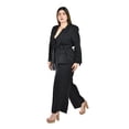 thumbnail image 2 of Conjunto sastre con cinto a rayas Roman Fashion /Tallas Extras 12716 (Negro) negro 36, 2 of 6