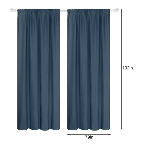 Amdohai mi Blackout Curtains 2 Panel Modern Curtains Room Darkening Thermal Insulated Design Grommet Window for Bedroom Living Room（79*102in）