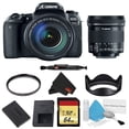 thumbnail image 1 of Canon EOS 77D DSLR Camera with 18-135mm Lens Bundle w/ Memory Kit + Bonus 10-18mm Lens (Intl Model), 1 of 5