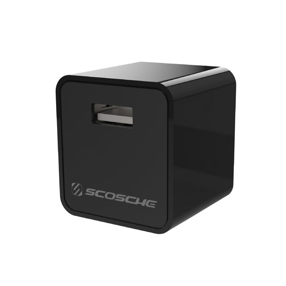 Scosche HA12-RP SuperCube 12W Single USB Port Portable Wall Charger Adapter for ALL USB Devices – Black