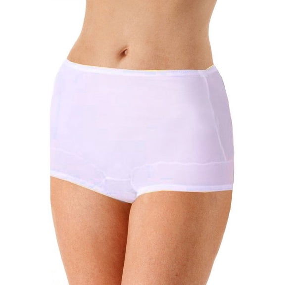 Women's Shadowline 719 Dixie Belle Scallop Trim Full Brief Panty - 3 Pack (Pink 8)