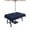 Blue, variant on Outdoor Tablecloth with Umbrella Hole, Solid Black Spillproof Waterproof Outdoor Table Cover, Retro Minimalism Abstract Denim Texture Patio Tablecloths for Party/Garden/Picnic, Round 60 inch