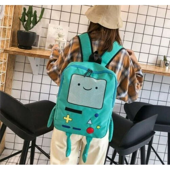 Canvas Backpack Anime Adventure Time Beemo BMO Kawaii Book Bag Backpack