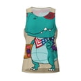 thumbnail image 4 of Gaeub Cool Dino Playing Skateboard Men's Athletic Tank Top, Workout Sleeveless Shirts, Running Tank Tops for Gym, Running, Training - X-Large, 4 of 9