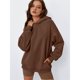 thumbnail image 4 of Sudaderas con Capucha de Gran Tamaño para Mujer, Sudaderas Cómodas, Conjuntos de Moda de Otoño, Blusas Casuales, Ropa de . Color Castaño L, 4 of 8