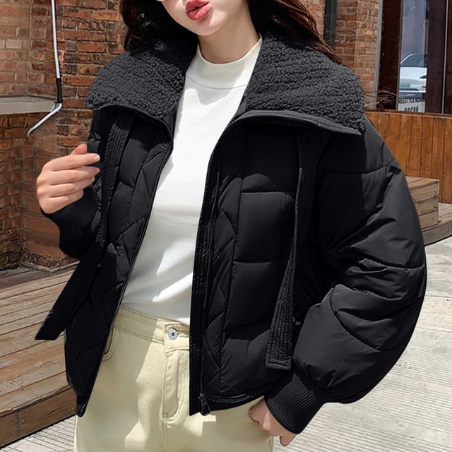 RKSTN Veste en Coton pour Femmes Veste Décontractée à Manches Longues avec Capuche Manteaux d'Hiver pour Femmes