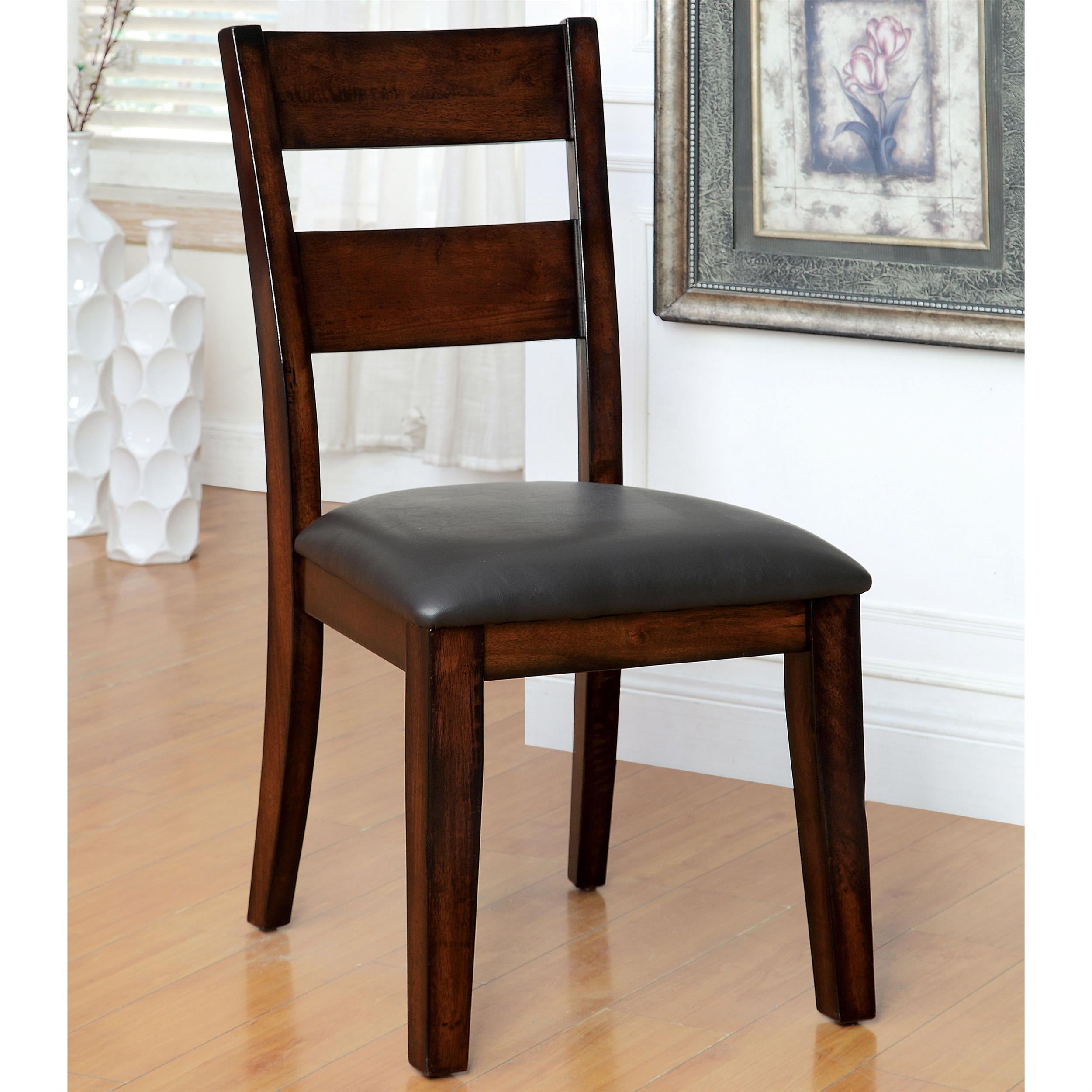 Furniture of America Arlen Wood Dining Chair in Dark Cherry (Set of 2)